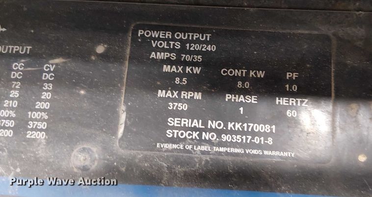 image for item FB4525 Miller Bobcat 225 welder