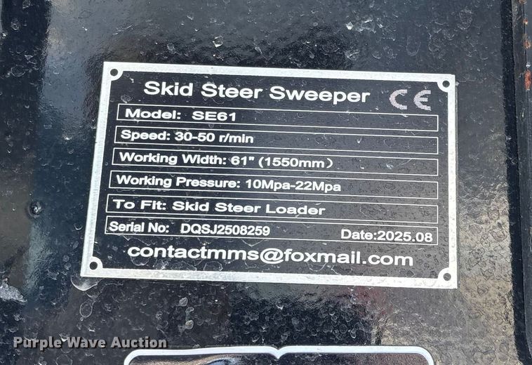 image for item FG1520 GIYI SE61 skid steer broom