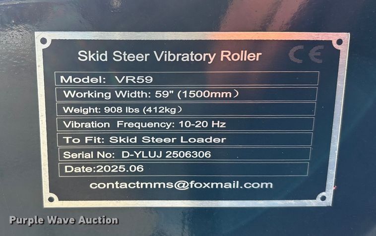 image for item FG1526 GIYI VR 59 skid steer vibratory roller