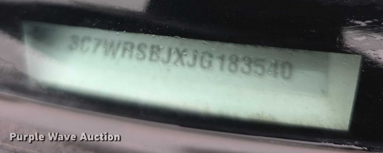 image for item FI0664 2018 RAM 3500HD pickup truck cab and chassis