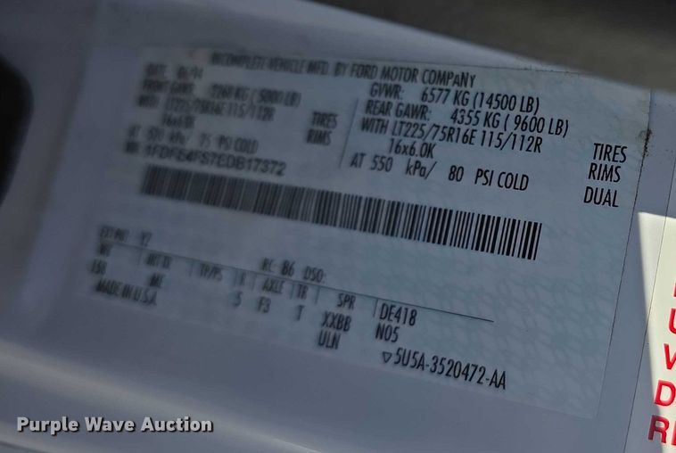 image for item FI0680 2014 Ford E450 Super Duty shuttle bus