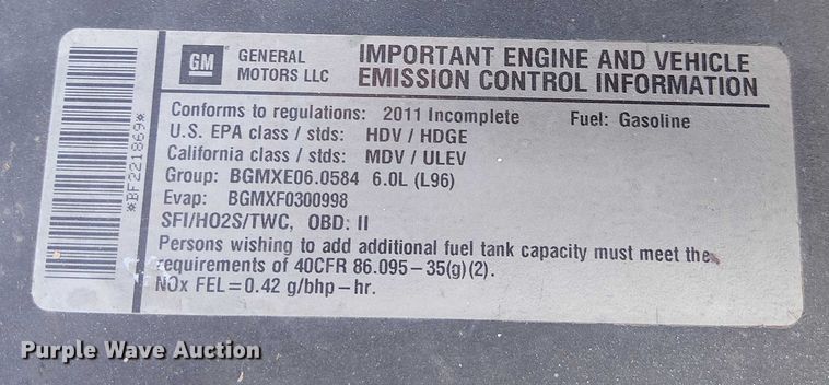 image for item FK0554 2011 GMC  Sierra 3500HD utility bed pickup truck