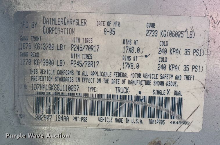 image for item FK0572 2006 Dodge Ram 1500  pickup truck