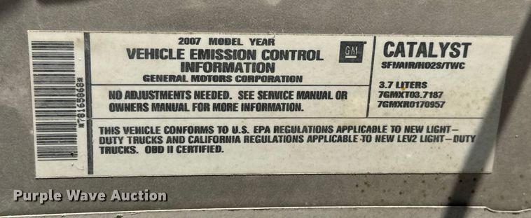 image for item FK0606 2007 Chevrolet Colorado  Crew Cab pickup truck