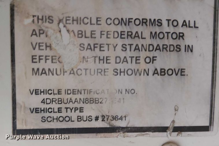 image for item FK0689 2011 IC PB105 school bus