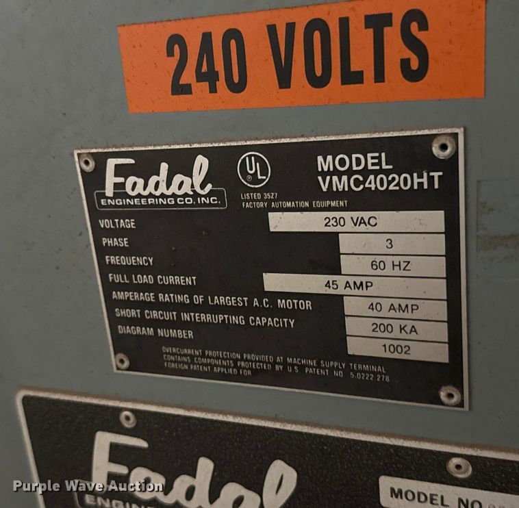 image for item HI9359 Fadal VMC4020 CNC lathe