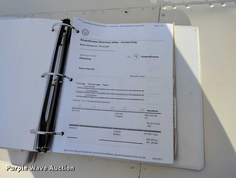 image for item IH9346 1958 Piper Comanche 250 airplane