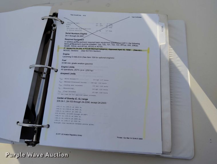 image for item IH9346 1958 Piper Comanche 250 airplane