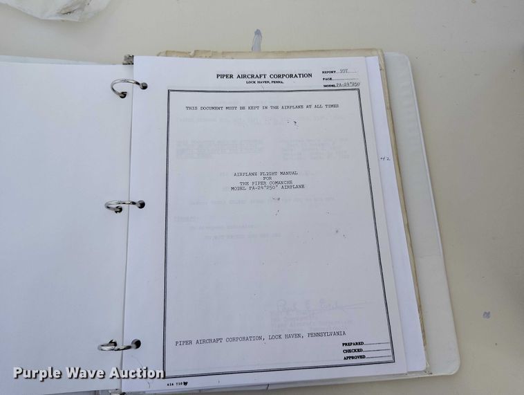 image for item IH9346 1958 Piper Comanche 250 airplane