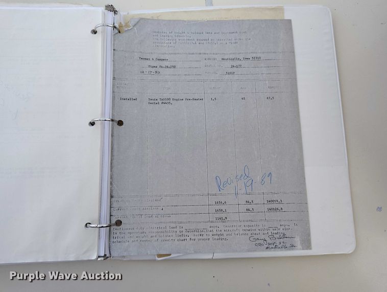 image for item IH9346 1958 Piper Comanche 250 airplane