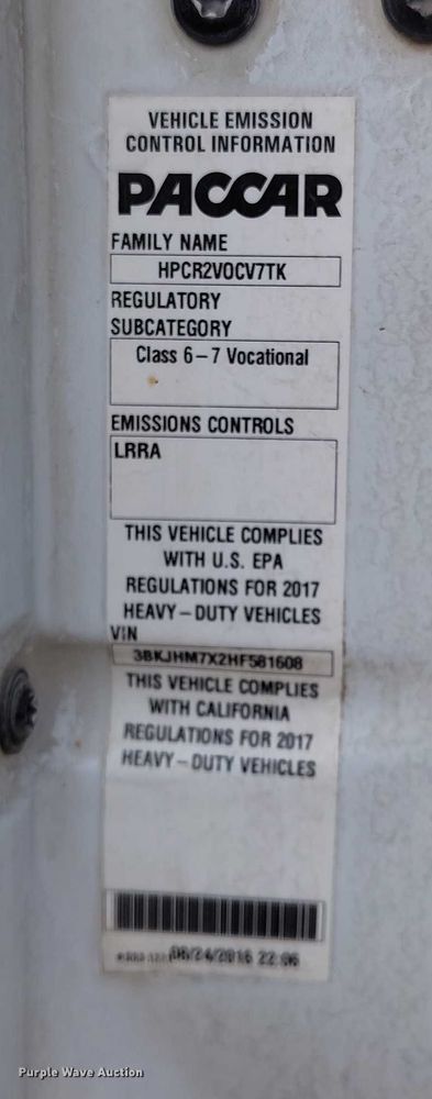 image for item IP9745 2017 Kenworth K370 refuse truck