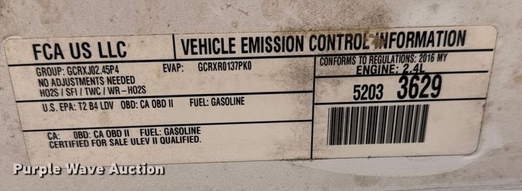 image for item NA9978 2016 RAM Promaster City van