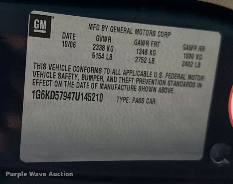 image for item NB9003 2007 Cadillac DTS 