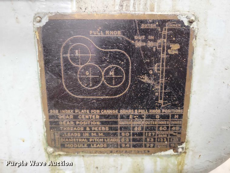 image for item NO9777 Lodge & Shipley WV7090 metal lathe