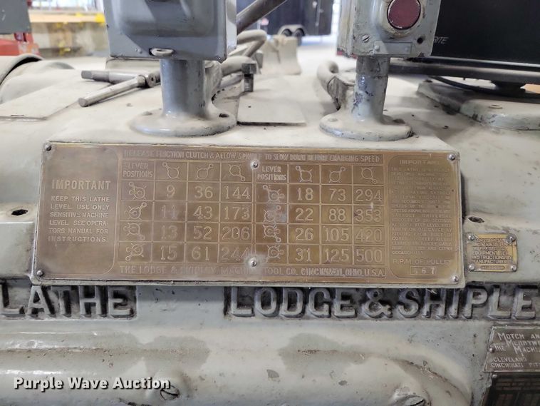 image for item NO9777 Lodge & Shipley WV7090 metal lathe