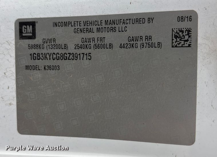 image for item YA1187 2016 Chevrolet Silverado 3500HD flatbed pickup truck