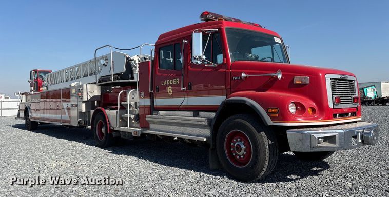 image for item YA1212 2000 Freightliner FL112 tractor-drawn aerial fire truck