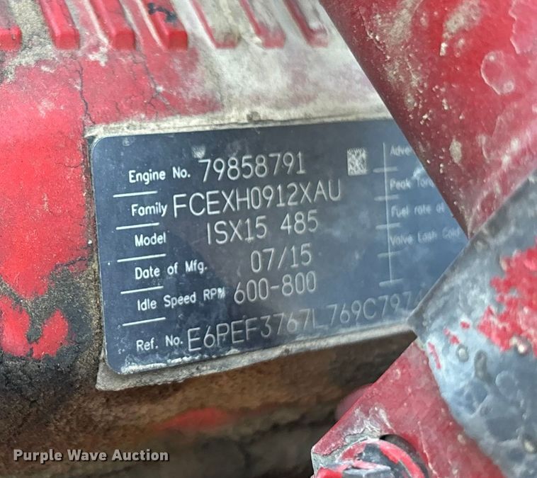 image for item DK0058 2016 Peterbilt 567 semi truck