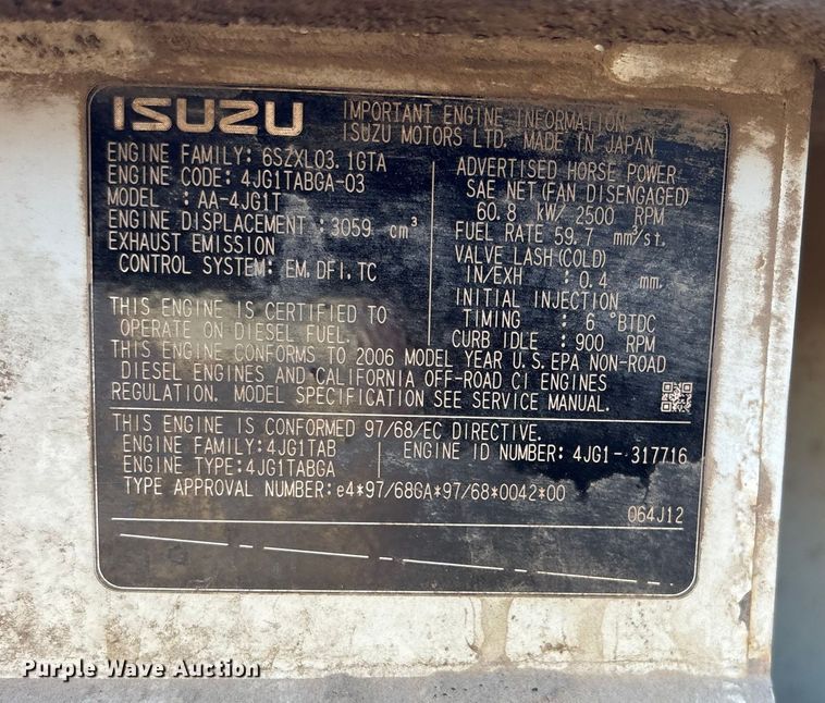 image for item DK0131 2007 Takeuchi TL140 tracked skid steer loader