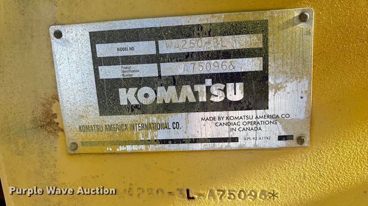 image for item DK0158 1999 Komatsu WA250-3L wheel loader