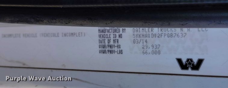 image for item DP5142 2015 Western Star 4700SB crane truck