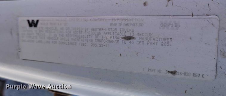 image for item DP5143 2016 Western Star 4700SB crane truck