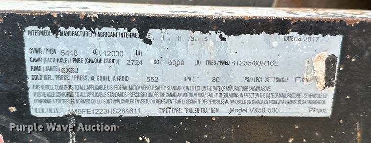 image for item DQ7740 2017 Vermeer VX30-500 vacuum excavator