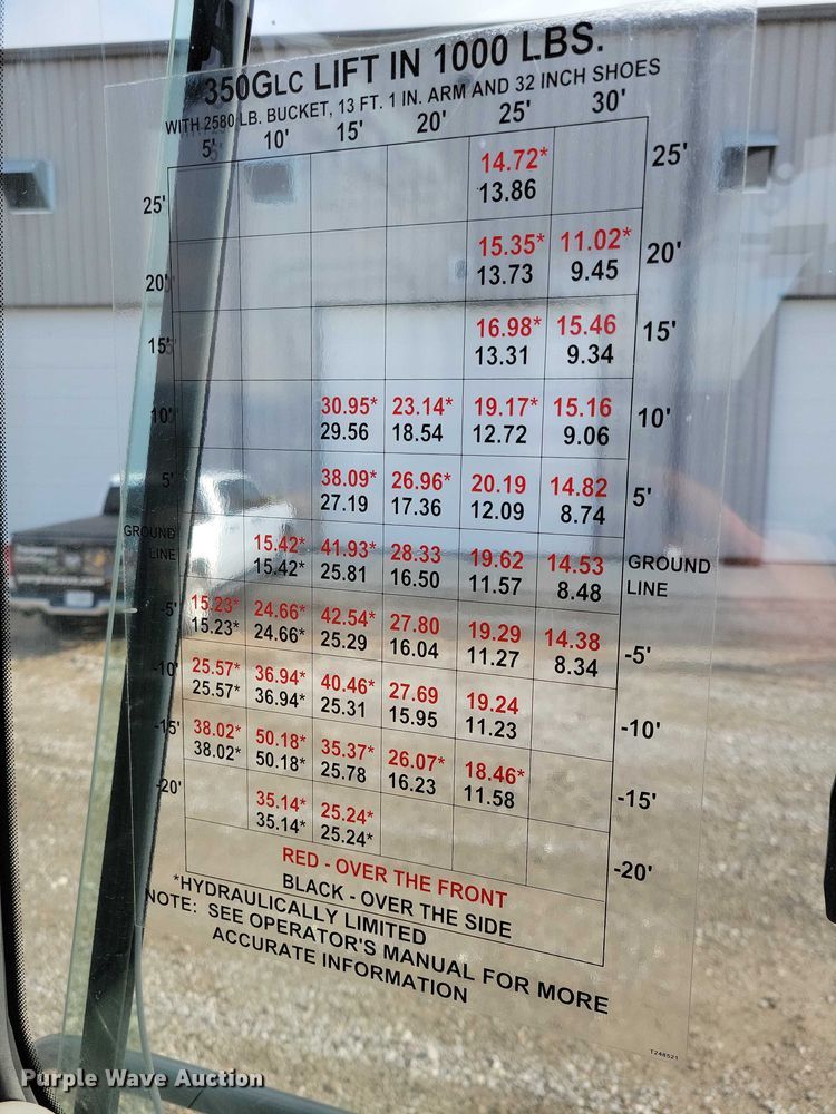 image for item DR3989 2017 John Deere 350G LC excavator