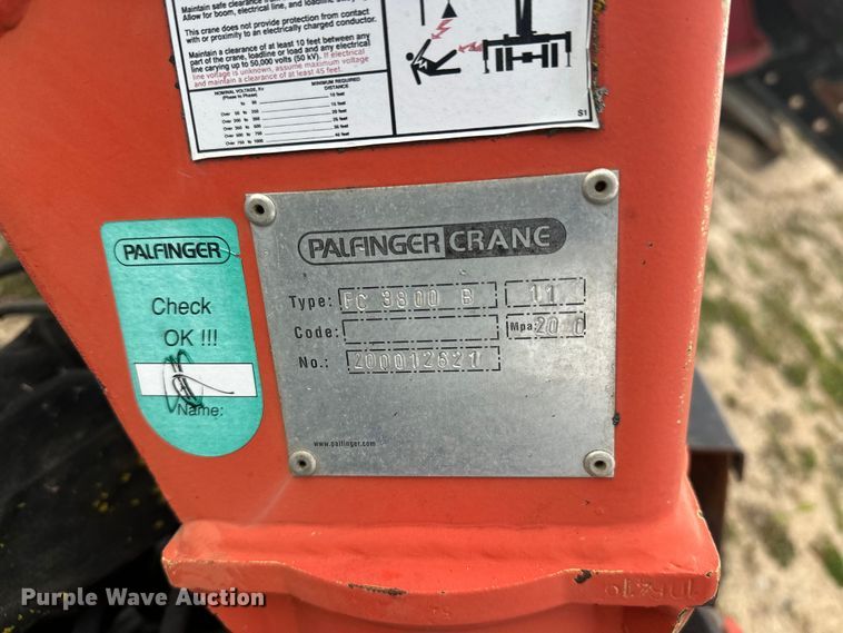 image for item DT6416 Palfinger PC3800 knuckle boom crane