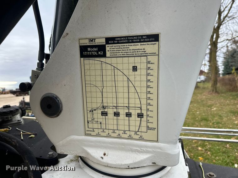 image for item DT6420 2011 IMT 17-117DL K2 knuckle boom crane