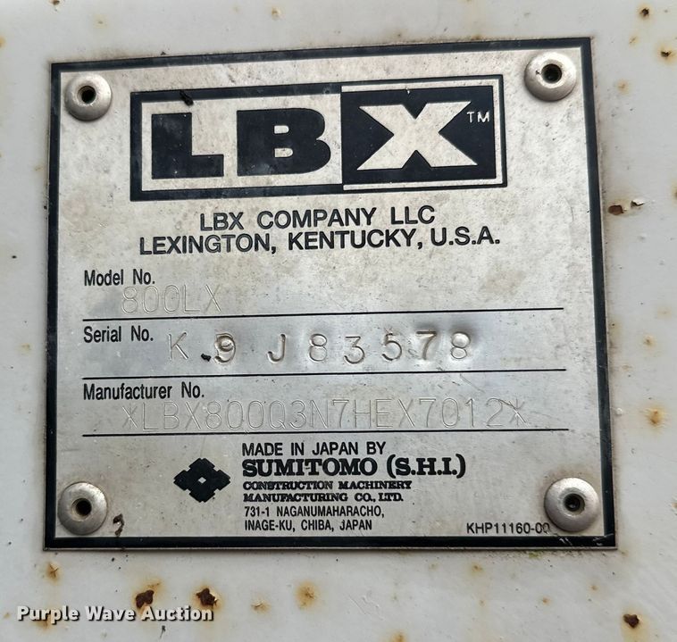 image for item DT6446 Link Belt 800LX excavator
