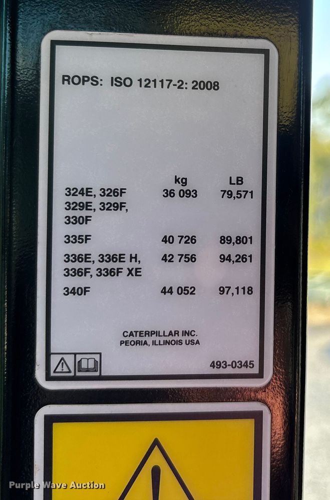 image for item DU1460 2018 Caterpillar 326F L long reach excavator