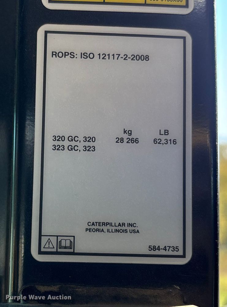 image for item DU1461 2021 Caterpillar 323 excavator