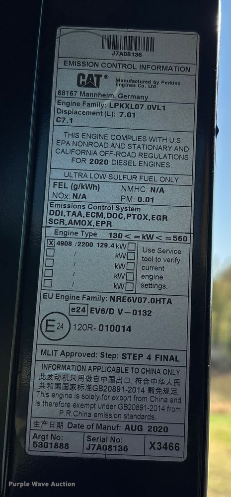 image for item DU1461 2021 Caterpillar 323 excavator