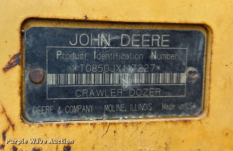 image for item DU1462 2005 John Deere 850J dozer