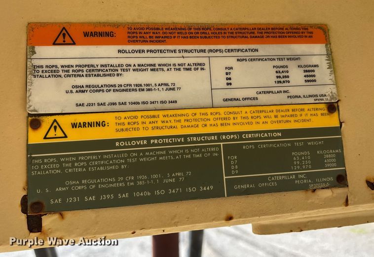 image for item DU1464 1988 Caterpillar D7G dozer