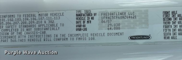 image for item DU1472 2007 Freightliner M2 Business Class dump truck