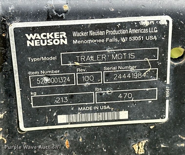 image for item DV0753 Wacker Neuson G25 generator