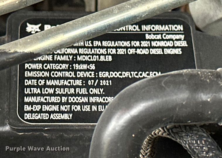 image for item DV0756 2022 Bobcat E42 mini excavator