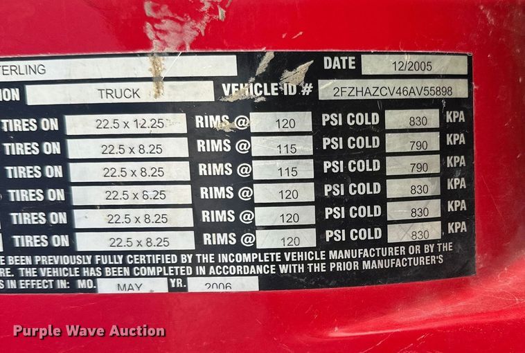 image for item DW4358 2006 Sterling L-Line ready mix truck