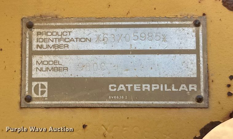 image for item DW4359 1985 Caterpillar 980C wheel loader