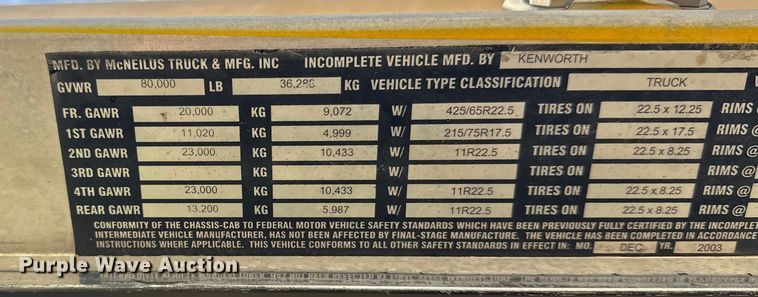 image for item DW4368 2004 Kenworth W900 ready mix truck