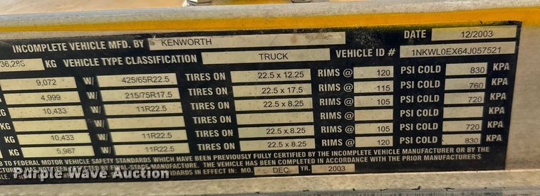 image for item DW4368 2004 Kenworth W900 ready mix truck