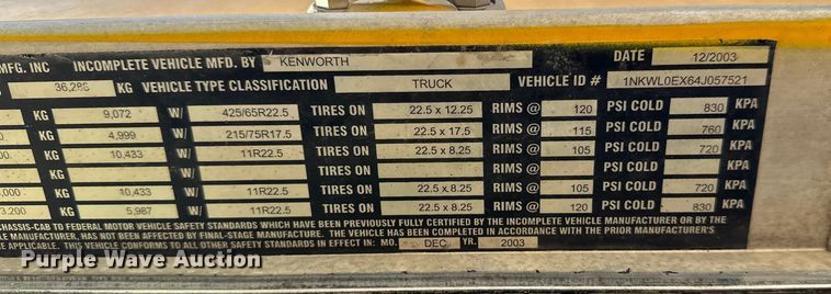 image for item DW4368 2004 Kenworth W900 ready mix truck