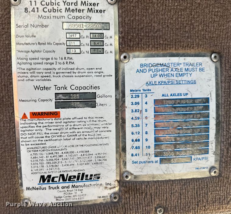 image for item DW4369 2005 Kenworth W900 ready mix truck