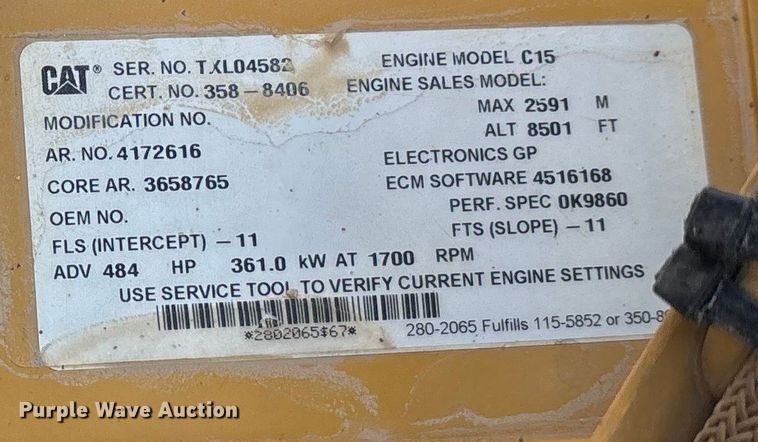 image for item DW7250 2014 Caterpillar 740B articulated haul truck