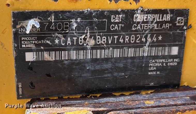 image for item DW7250 2014 Caterpillar 740B articulated haul truck