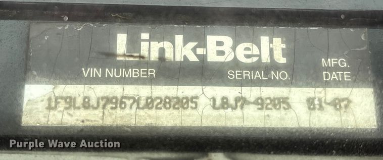 image for item DW7311 2006 Link-Belt HTC 8660 series II crane