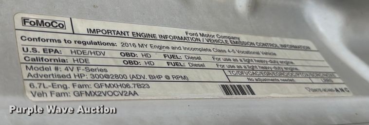 image for item DX5883 2016 Ford F550 utility / service truck