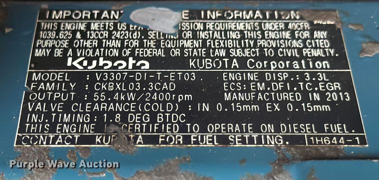 image for item DX5889 2013 Bobcat S650 skid steer loader